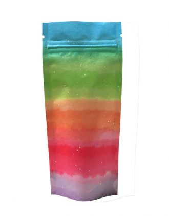 Christmas cotton candy pouch CMYK digital printing compostable PLA kraft bag stand up pouch(d)